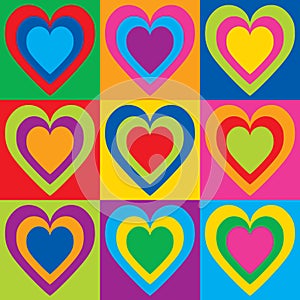 Pop Art Hearts