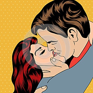 Pop Art KIssing Couple
