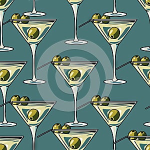 Pop art martini pattern
