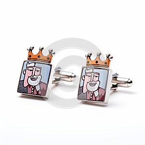 Pop Art Minimalism Crown Cufflinks - King Inspired Design