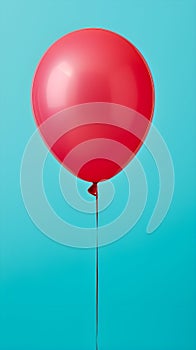 Red Euphoria: A Minimalist Balloon photo