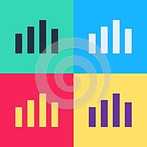 Pop art Music equalizer icon isolated on color background. Sound wave. Audio digital equalizer technology, console panel