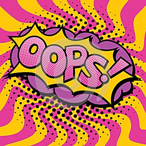Pop Art OOPS Text Design
