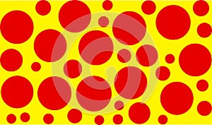 Pop art, polka dot, circles dotted random pattern, texture and background photo