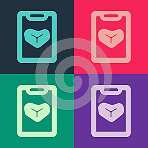 Pop art Restaurant cafe menu icon isolated on color background. Vector