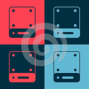 Pop art Server, Data, Web Hosting icon isolated on color background. Vector