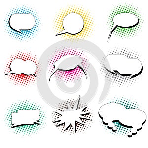 Pop art speech bubbles