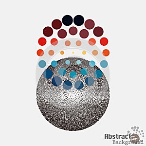 Pop art stippling spotted dotted ecircle. Pop-art style dots