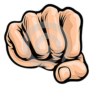 Pop Art Style Cartoon Fist