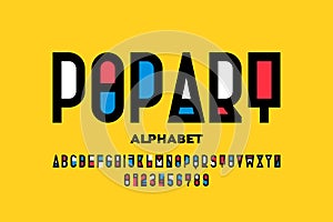 Pop art style font design