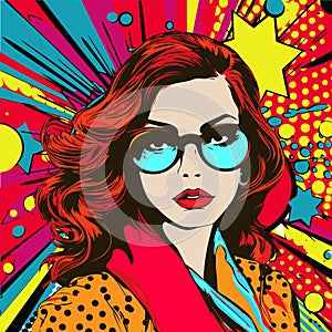 Pop art style portrait.