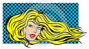 Pop art woman illustration