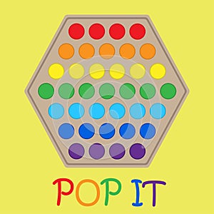 Pop it bright popular novelty antistress toy for the development of fine motor skills of fingers in children and adults