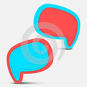 Pop color speech bubble