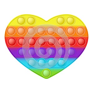 Pop it colorful rainbow fashionable silicon toy for fidgets. Addictive anti stress bubble pop it toy in bright colors