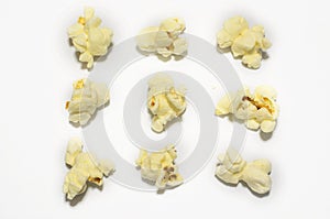 Pop corn collection isolated on white