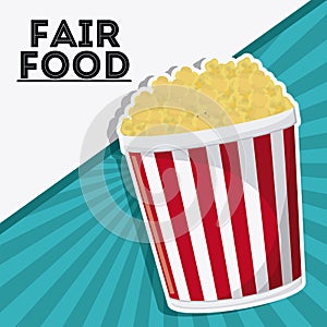 Pop corn fair food snack carnival icon