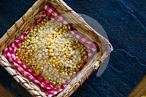 Pop corn seeds.