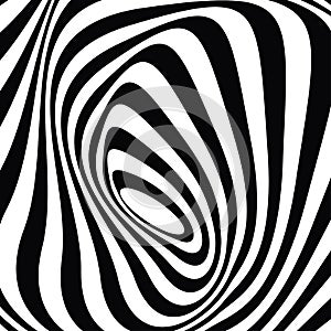 Pop design: black and white optical graphic art