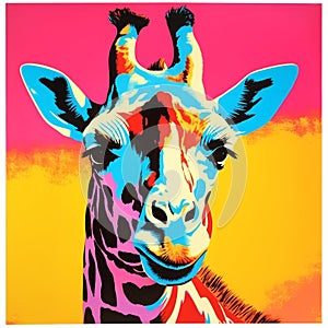 Pop Giraffe: Vibrant Pop Art Silkscreening By Jay Osborne
