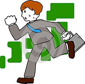 POP Illustration of a running businessman