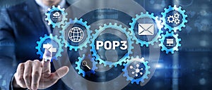 Pop3 Protocol. It Technology Internet concept