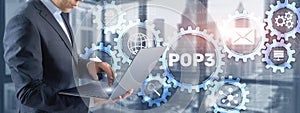 Pop3 Protocol. It Technology Internet concept