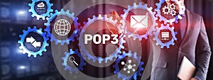 Pop3 Protocol. It Technology Internet concept