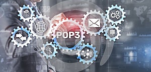 Pop3 Protocol. It Technology Internet concept