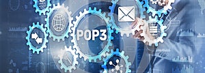 Pop3 Protocol. It Technology Internet concept
