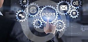 Pop3 Protocol. It Technology Internet concept