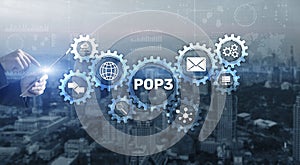 Pop3 Protocol. It Technology Internet concept