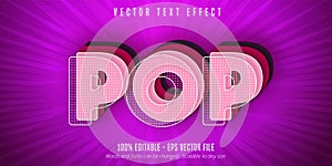 Pop text, pop art style editable text effect