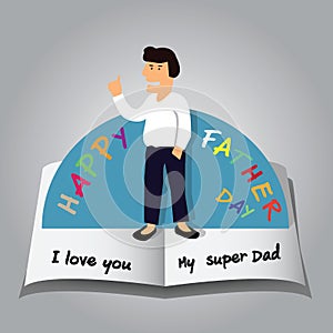 Pop up card of Happy Fathers Day.