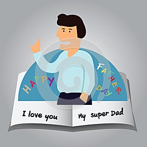 Pop up card of Happy Fathers Day
