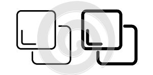 Pop up vecor icon set