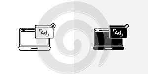 Pop up vecor icon set