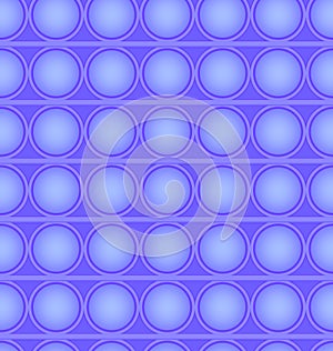 Pop-it viral fidget toy blue seamless pattern, vector