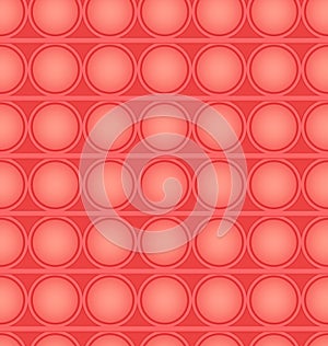 Pop-it viral fidget toy red seamless pattern, vector