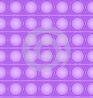 Pop-it viral fidget toy violet seamless pattern, vector