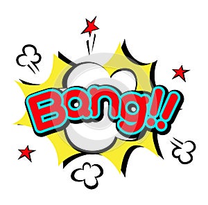 Popart comic speech bubble boom effects vector.