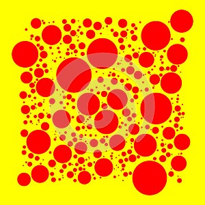 Popart dutone, red-yellow vector texture, patttern