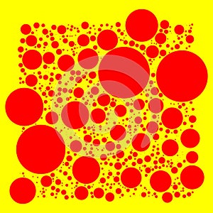 Popart dutone, red-yellow vector texture, patttern