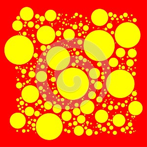 Popart dutone, red-yellow vector texture, patttern