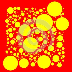 Popart dutone, red-yellow vector texture, patttern