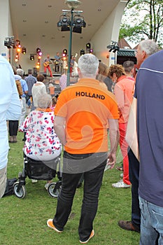 Outdoor pop concert at Kingsday (Koningsdag), Baarn, Netherlands