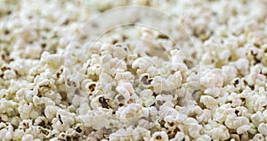 Popcorn background. Texture popcorn close up