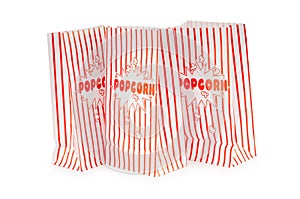 Popcorn bag isolated on the white