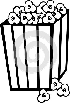 popcorn bag vector illustration