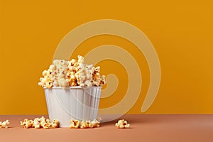 Popcorn basket background. Generate Ai